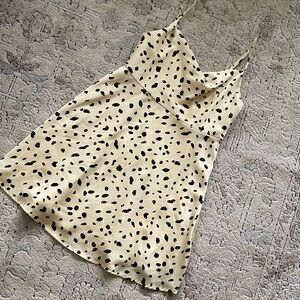 Astr Cream and Black Mini Dress